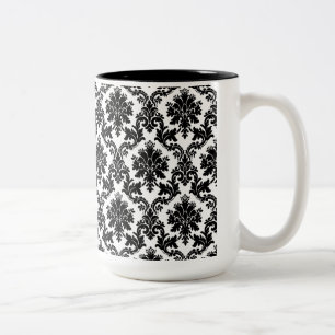 Damask-decor Tweekleurige Koffiemok