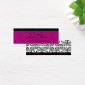 Damask Delight Berry Paarse Bruiloft Drink Ticket Mini Visitekaartjes (Bureau)