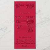 Damask Delight in het Paarse trouwprogramma van Be Programmakaart (Achterkant)