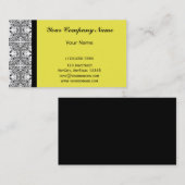 Damask Delight in Lemon Yellow Visitekaartje (Voorkant / Achterkant)