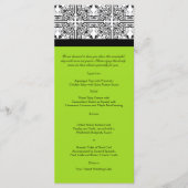 Damask Delight in Lime Green Wedding Menu (Voorkant)