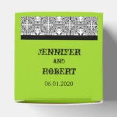 Damask Delight in Lime Groene Bruiloft Favor Box Bedankdoosjes (Bovenkant)