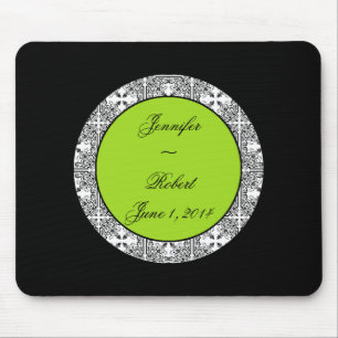 Damask Delight Lime Green Muismat