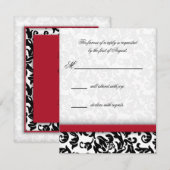 Damask Delight RSVP Kaartje (Voorkant / Achterkant)