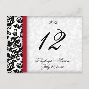 Damask Delight-tabelnummer Briefkaart