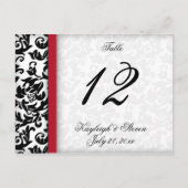 Damask Delight-tabelnummer Briefkaart (Voorkant)