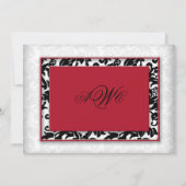 Damask Delight Wedding Invitation Kaart (Achterkant)
