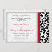 Damask Delight Wedding Invitation Kaart (Voorkant / Achterkant)