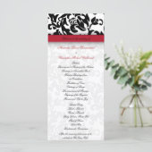 Damask Delight Wedding Programma Programmakaart (Staand voorkant)