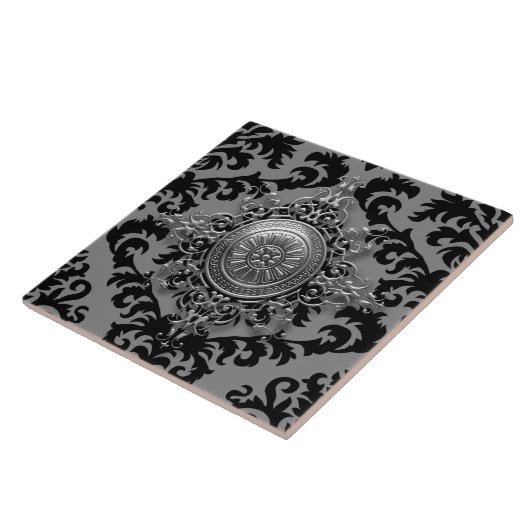 Damask Design, Filigree Medallion Tegeltje (Zijkant)