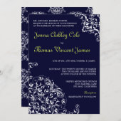 Damask Desire - huwelijksuitnodiging Kaart (Voorkant / Achterkant)