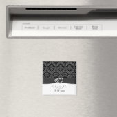 damask diamante houtskool save the date magneet (Insitu (Vaatwasser))