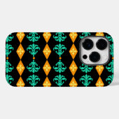 Damask Diamond Stripe Case-Mate iPhone Case (Achterkant (horizontaal))