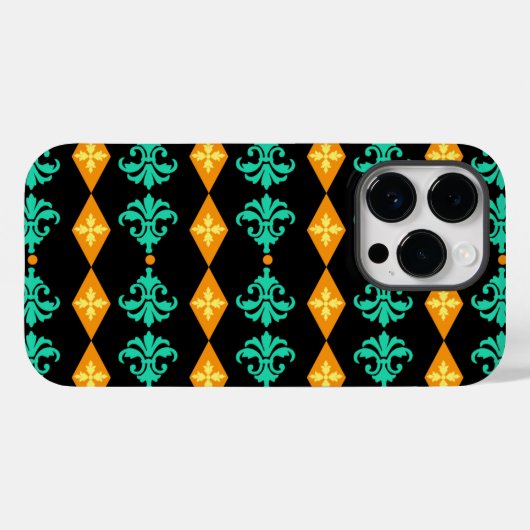  Damask Diamond Stripe Case-Mate iPhone Case (Achterkant (horizontaal))