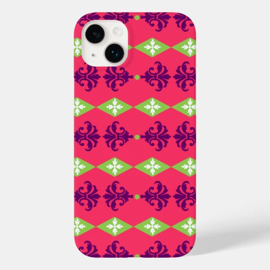Damask Diamond Stripe Case-Mate iPhone Case (Achterkant)