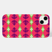 Damask Diamond Stripe Case-Mate iPhone Case (Achterkant (horizontaal))