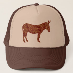 Damask Donkey Silhouette Deksel Trucker Pet