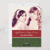 Damask Double Sided Holiday-fotokaart Feestdagenkaart (Achterkant)