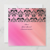 DAMASK EDELE STEEN MONOGRAAM paarse zijde blauw Kaart (Achterkant)