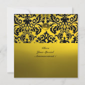 DAMASK EDELGESTEENTE MONOGRAM topaas geel donker Kaart (Achterkant)