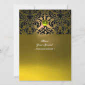 DAMASK EDELSTEEN INITIALEN geel Kaart (Achterkant)