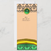 DAMASK EDELSTEEN INITIALEN groen Kaart (Achterkant)