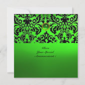 DAMASK EDELSTEEN INITIALEN jade groen Kaart (Achterkant)