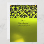 DAMASK EDELSTEEN INITIALEN topaas geel Kaart (Achterkant)