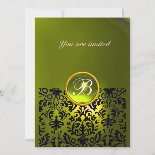 DAMASK EDELSTEEN INITIALEN topaas geel Kaart (Voorkant)