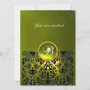 DAMASK EDELSTEEN INITIALEN topaas geel Kaart