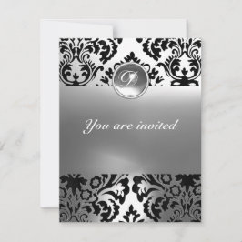 DAMASK EDELSTEEN INITIALEN white Kaart