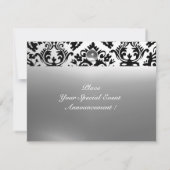 DAMASK EDELSTEEN INITIALEN white Kaart (Achterkant)