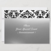 DAMASK EDELSTEEN INITIALEN wit Kaart (Achterkant)