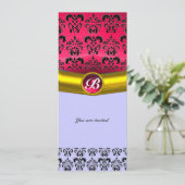 DAMASK EDELSTEEN MONOGRAAF KAART (Staand voorkant)