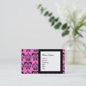 DAMASK EDELSTEEN MONOGRAAM, 2 topaas, paars Visitekaartje (Staand voorkant)