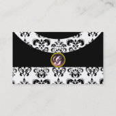 DAMASK EDELSTEEN MONOGRAM, 2 platina Visitekaartje (Achterkant)