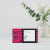 DAMASK EDELSTEEN MONOGRAM,3 VISITEKAARTJE (Staand voorkant)