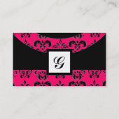 DAMASK EDELSTEEN MONOGRAM,3 VISITEKAARTJE (Achterkant)