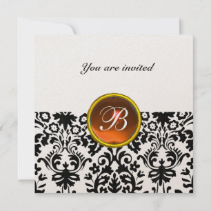 DAMASK EDELSTEEN MONOGRAM topaas oranje goud Kaart