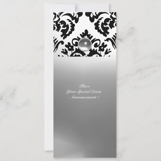 DAMASK EDELSTEEN MONOGRAM wit Kaart (Achterkant)