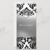 DAMASK EDELSTEEN MONOGRAM wit Kaart (Voorkant)