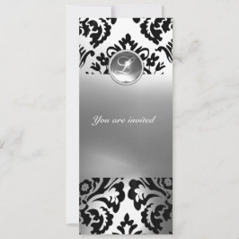 DAMASK EDMELSTEEN MONOGRAM wit Kaart