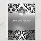 DAMASK EDMELSTEEN MONOGRAM wit Kaart (Voorkant)