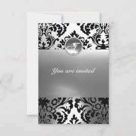 DAMASK EDMELSTEEN MONOGRAM wit Kaart