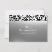 DAMASK EDMELSTEEN MONOGRAM wit Kaart (Achterkant)