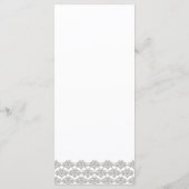 Damask Eenvoud Taupe Roze bruiloft Menu (Achterkant)
