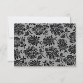 Damask Eiffel Tower RSVP Kaartje (Achterkant)