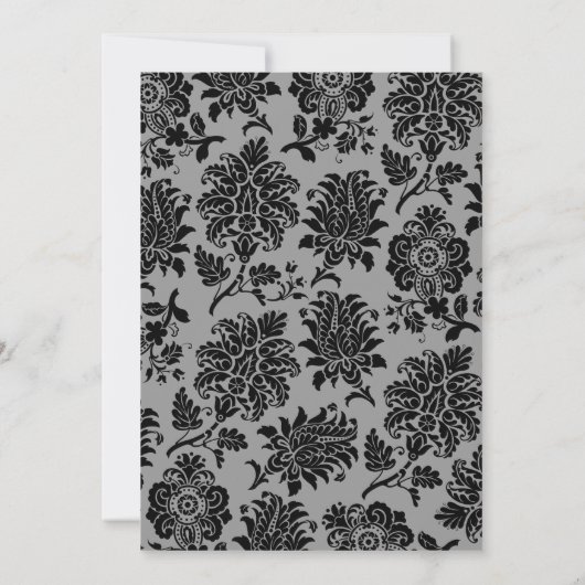 Damask Eiffel Tower Weddenschap Kaart (Achterkant)