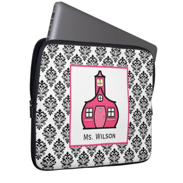 Damask Electronics Bag voor docenten Laptop Sleeve (Voorkant Rechts)