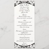 Damask Elegance Bruiloft Menu Kaart (Voorkant)